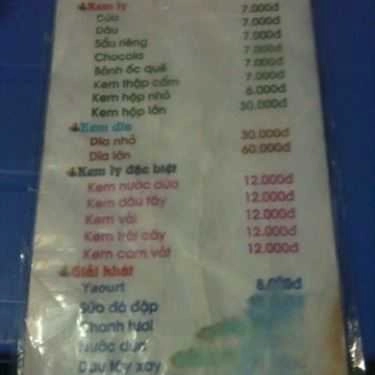 Thực đơn- Cafe Kem Tươi Sài Gòn