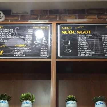 Thực đơn- King Cafe - Bùi Tấn Diên