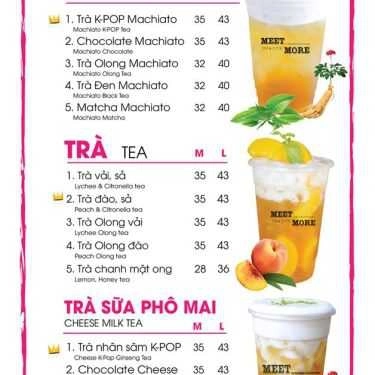 Thực đơn- Cafe Meet & More - Trà Sữa Hàn Quốc - Ngô Quyền