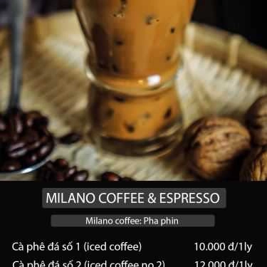 Thực đơn- Milano Baba Coffee