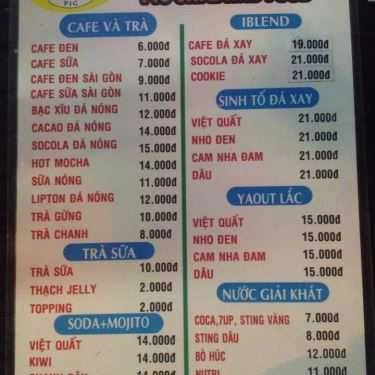 Thực đơn- Pig Cafe & Foods