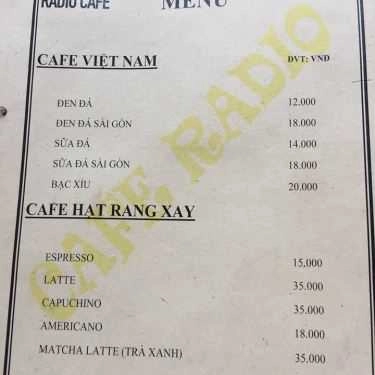 Thực đơn- Radio Cafe - Dương Tự Minh