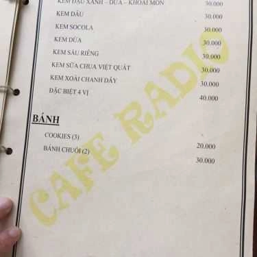 Thực đơn- Radio Cafe - Dương Tự Minh