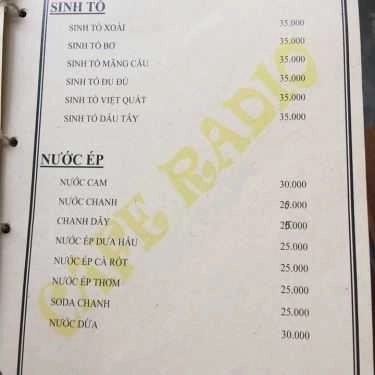 Thực đơn- Radio Cafe - Dương Tự Minh