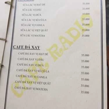 Thực đơn- Radio Cafe - Dương Tự Minh