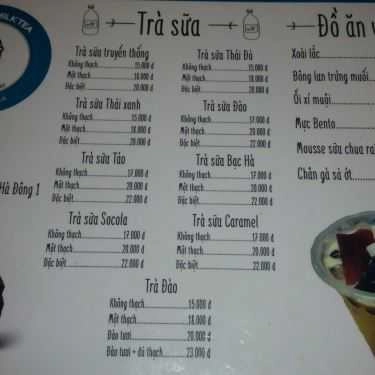 Thực đơn- Cafe Napom Milk Tea