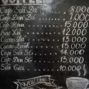 Thực đơn- Sunny Coffee & Milk Tea