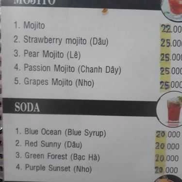 Thực đơn- Thanh Thanh Coffee - Lê Tấn Trung