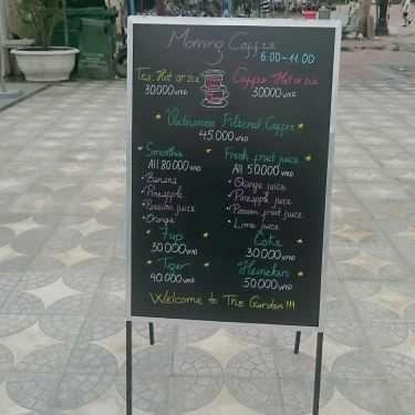 Thực đơn- The Garden Coffee