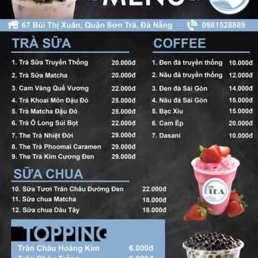 Thực đơn- Cafe The Tea