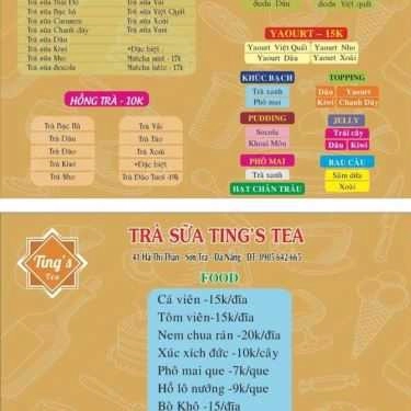 Tổng hợp- Cafe Trà Sữa Ting's Tea