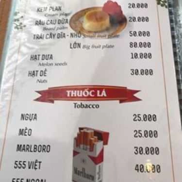 Thực đơn- Vico Cafe