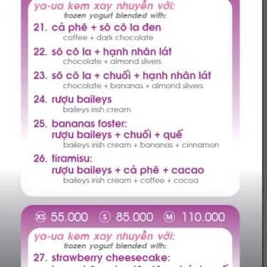 Tổng hợp- Cafe Yogen Fruz - Vincom Center Đà Nẵng