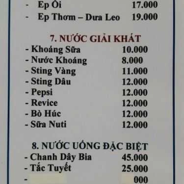 Thực đơn- Zoi Coffee