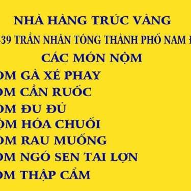 Thực đơn- Nhà Hàng Trúc Vàng - Trần Nhân Tông