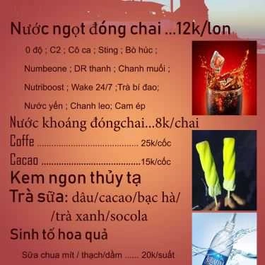 Thực đơn- Nhà Hàng Nhà Thờ Đổ Quán - Hải Sản & Đồ Đồng Quê