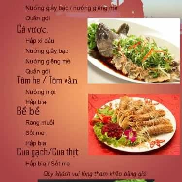 Thực đơn- Nhà Hàng Nhà Thờ Đổ Quán - Hải Sản & Đồ Đồng Quê