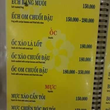 Thực đơn- Nhà Hàng Phở 10 Lý Quốc Sư - Bến Ngự