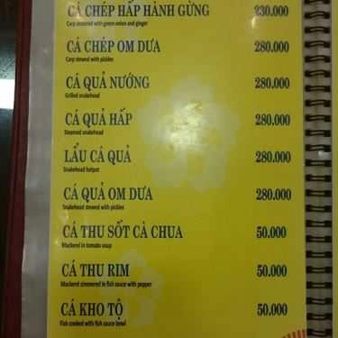 Thực đơn- Nhà Hàng Phở 10 Lý Quốc Sư - Bến Ngự