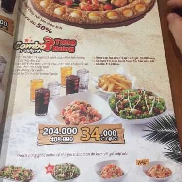 Thực đơn- Nhà Hàng Pizza Hut - Lê Hồng Phong