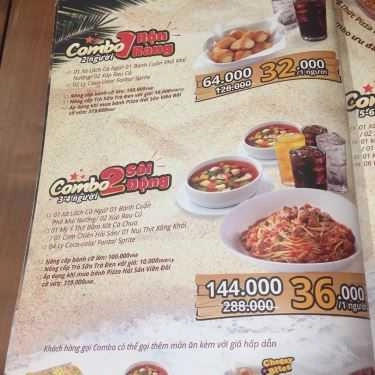 Thực đơn- Nhà Hàng Pizza Hut - Lê Hồng Phong