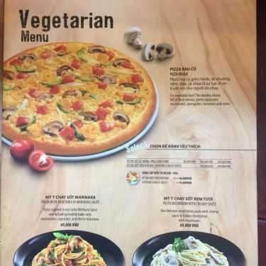 Thực đơn- Nhà Hàng The Pizza Company - Quang Trung Vinh