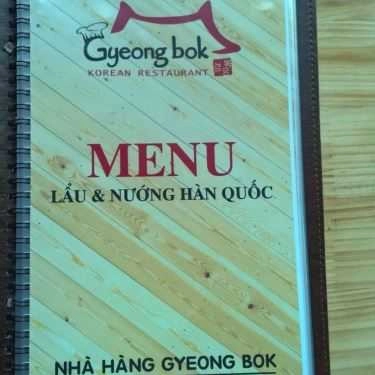 Thực đơn- Nhà Hàng Gyeong Bok - Lẩu Nướng Hàn Quốc