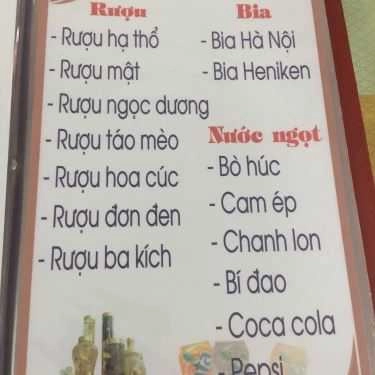 Thực đơn- Nhà Hàng Hoàng Giang - Hương Vị Món Ngon