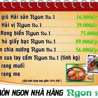 Thực đơn- Nhà Hàng Ngon No.1 Restaurant