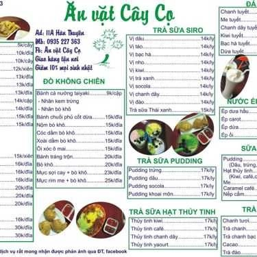 Thực đơn- Quán Ăn Cây Cọ - Đồ Ăn Vặt Các Loại