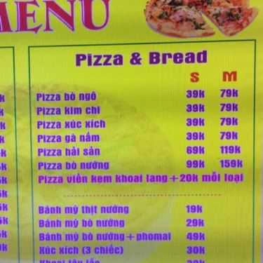 Thực đơn- Quán Ăn An Tây's Pizza