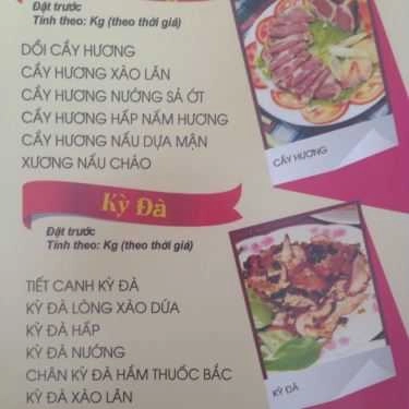 Thực đơn- Nhà Hàng Vũ Gia - Đặc Sản Dân Tộc