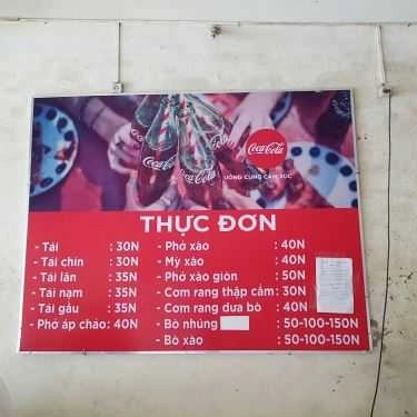 Thực đơn- Quán Ăn Phở Thìn Hà Nội