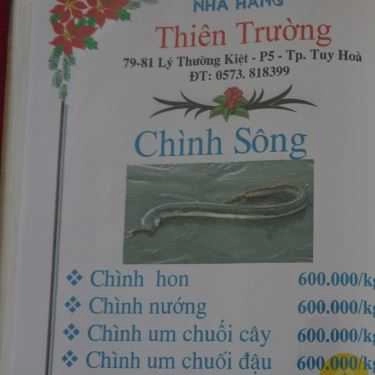 Thực đơn- Nhà Hàng Thiên Trường