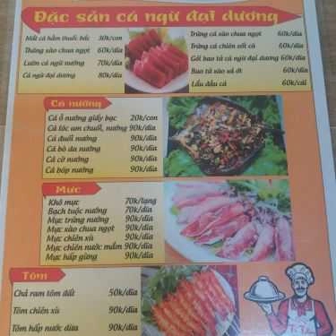 Thực đơn- Nhà Hàng Tí Tâm - Cá Ngừ Đại Dương & Hải Sản