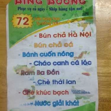 Thực đơn- Nhà Hàng Bing Boong - Trần Hưng Đạo