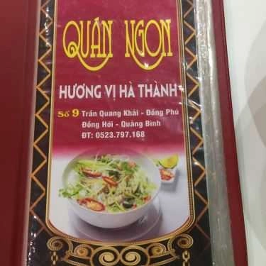 Thực đơn- Nhà Hàng Quán Ngon - Hương Vị Hà Thành