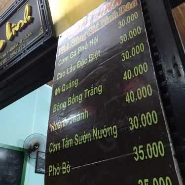 Thực đơn- Quán Ăn Cơm Linh
