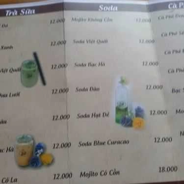 Thực đơn- Quán Ăn Gà Rán Bảo Trung