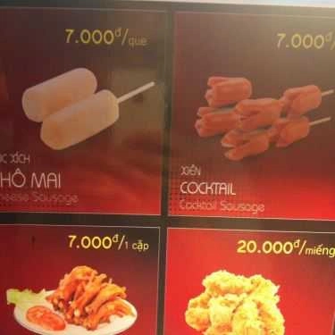 Thực đơn- Quán Ăn Gà Rán Bảo Trung