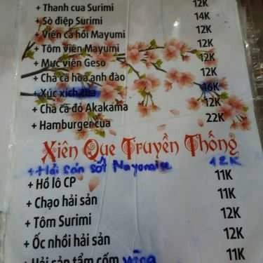 Thực đơn- Quán Ăn Gà Rán Bảo Trung
