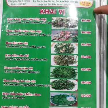 Thực đơn- Quán Ăn Gà Tre Quế Sơn