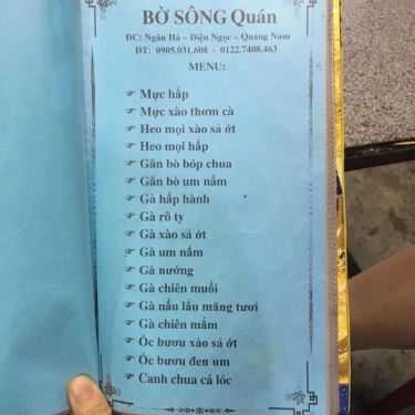 Thực đơn- Quán Ăn Bờ Sông Quán - Các Món Đặc Sản