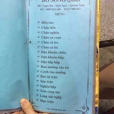 Thực đơn- Quán Ăn Bờ Sông Quán - Các Món Đặc Sản