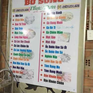 Thực đơn- Quán Ăn Bờ Sông Quán - Các Món Đặc Sản