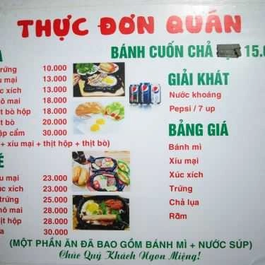 Thực đơn- Quán Ăn Quán May - Ốp La & Bò Né