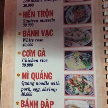 Thực đơn- Quán Ăn Ty Ty Quán - Cao Lầu & Bánh Đập