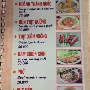 Thực đơn- Quán Ăn Ty Ty Quán - Cao Lầu & Bánh Đập