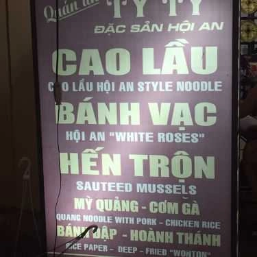 Thực đơn- Quán Ăn Ty Ty Quán - Cao Lầu & Bánh Đập