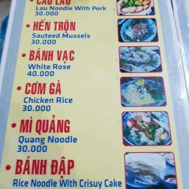 Thực đơn- Quán Ăn Tyty Quán - Đặc Sản Hội An